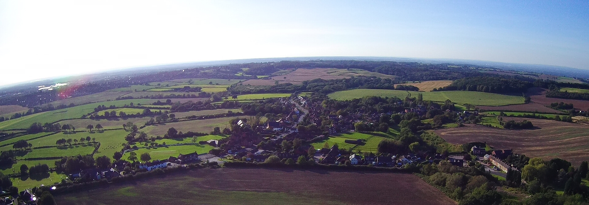 An aerial view of Hartshorne Village taken from Church Street